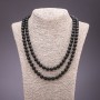 Collier long en shungite, diamètre 8 mm, longueur 120 cm