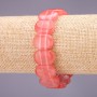 Bracelet tourmaline pastèque maillons 18×14 mm ±, longueur 18 cm sur élastique