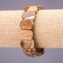 Bracelet jaspe paysage maillon 18 × 14 mm +/-, longueur 18 cm sur élastique