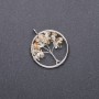Pendentif «Arbre du bonheur» en citrine, diamètre 30 mm