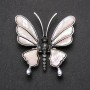 Broche-pendante Papillon en nacre 53 × 51 mm