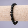 Bracelet obsidienne solaire - billes lisses de 8 mm sur élastique