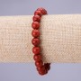 Bracelet élastique en pierre naturelle Jaspe rouge, diamètre 8 mm+
