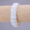 Bracelet maillon pierre de lune 12 × 20 mm (±) sur élastique