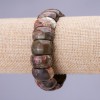 Bracelet maillon jaspe Picasso 11×19 mm (±) sur élastique