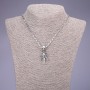 Pendentif Crâne 20×44 mm sur chaîne, longueur 55 cm