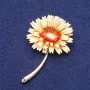 Broche Fleur Marguerite métal doré 54×34 mm+