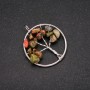 Pendentif «Arbre de la chance» en héliotrope, diamètre 30 mm