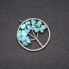 Pendentif «Arbre de vie» turquoise, diamètre 30 mm
