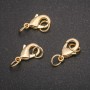 Fermoir mousqueton doré 11x19 mm en métal