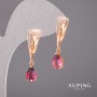 Boucles d'oreilles Xuping caméléons 6x30 mm dorure 18K