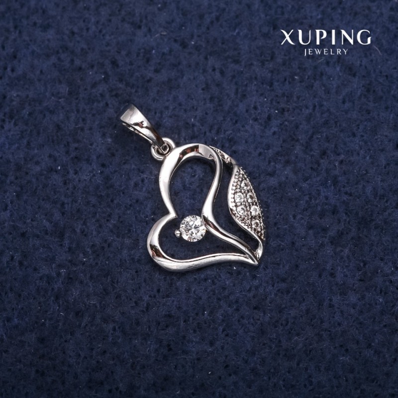 Pendentif Xuping Cœur 15×18×23 mm Rhodium