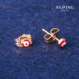 Boucles d'oreilles puces Xuping Œil Rouge 4 mm Dorure 18K