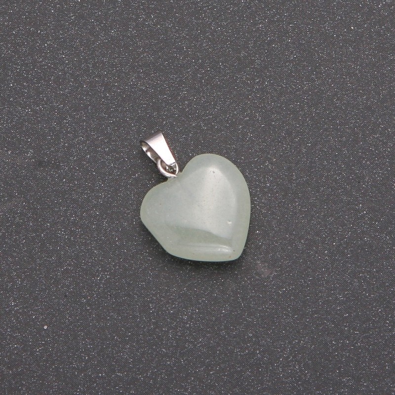 Pendentif Cœur en néphrite 14×14×23 mm