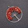 Pendentif «Arbre du Bonheur» en jaspe rouge, diamètre 50 mm