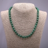 Collier en malachite, perles rondes lisses, diamètre 8 mm, longueur 48 cm