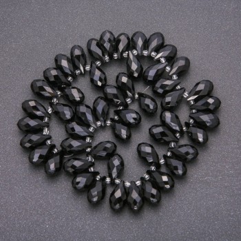 Perles en cristal tchèque sur fil en forme de papillon, diamètre 10x18 mm (+-), longueur 33 cm
