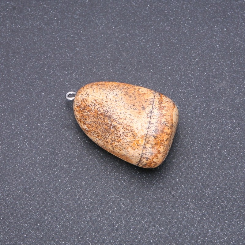 Pendentif Jaspe Paysage 16×33 mm ±