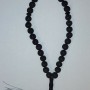 Chapelets de lave avec inserts de schungite, 33 perles, diamètre 12 mm+