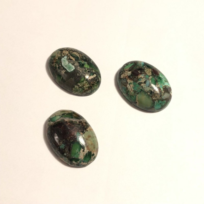 Cabochon en pierre de variscite 25×18 mm