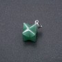 Pendentif Merkaba en néphrite 10 × 10 mm