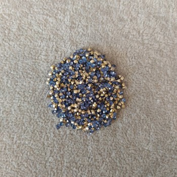 Pierres strass bleues, diamètre 3 mm (±), emballage 4 g (±)