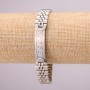 Bracelet pour homme en acier inoxydable de couleur argentée