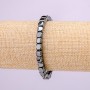 Bracelet élastique en hématite, cubes, diamètre 6×6 mm (±), longueur 18 cm