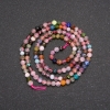 Perles sur fil en pierre naturelle – assortiment de pierres, billes facettées de 3 mm de diamètre, longueur 38 cm