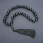 Chapelets en shungite, 33 perles, insertion en shungite, diamètre 12 mm