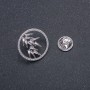 Broche Xuping rhodium avec strass blancs 22 mm +