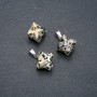 Pendentif Merkaba en jaspe dalmatien 10×10 mm