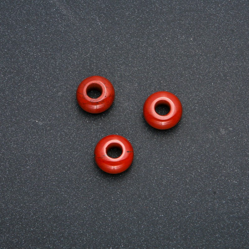 Perle Pandora en jaspe rouge 14×7 mm, diamètre d’ouverture 5,5 mm +