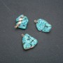 Pendentif Turquoise (howlite) dans une monture dorée 36×20 mm +