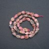 Perles sur fil en pierre naturelle rhodochrosite, facettées, diamètre 8×10 mm, longueur 40 cm +