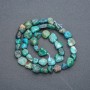 Perles de chrysocolle galetées sur fil, diamètre 8×9 mm, longueur 40 cm, + -