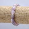Bracelet élastique en pierre naturelle d'améthyste, perles facettées, diamètre 14×10 mm, tour de poignet 18 cm +