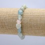 Bracelet élastique en pierre naturelle de morganite, facetté, diamètre 9×12 mm, tour de poignet 18 cm +