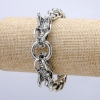 Bracelet-chaîne «Tête de Dragon» en métal argenté 12×27 mm, épaisseur 10 mm, longueur 20 cm +
