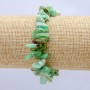 Bracelet élastique en chrysoprase, éclats en forme d'aiguille, diamètre 15×5 mm+