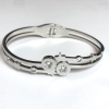 Bracelet Xuping Rhodium, épaisseur 5,5 mm + -, diamètre 63×54 cm +