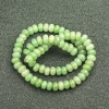 Perles sur fil en néphrite naturelle, rondelles lisses, diamètre 8 × 5 mm, longueur environ 40 cm +