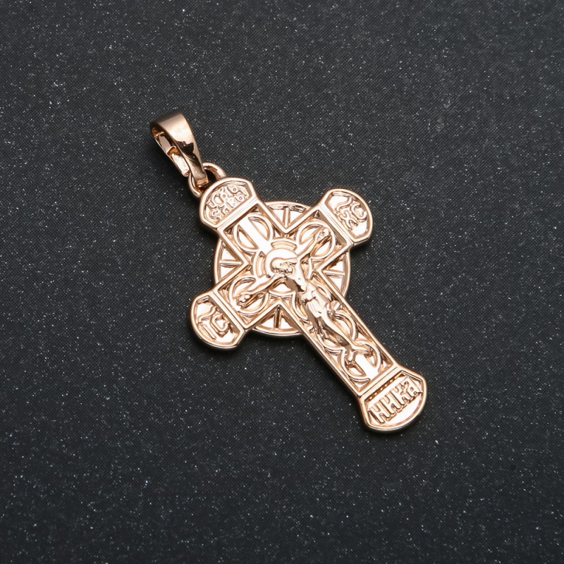 Pendentif Xuping doré 18K Croix, diamètre 33×18 mm +