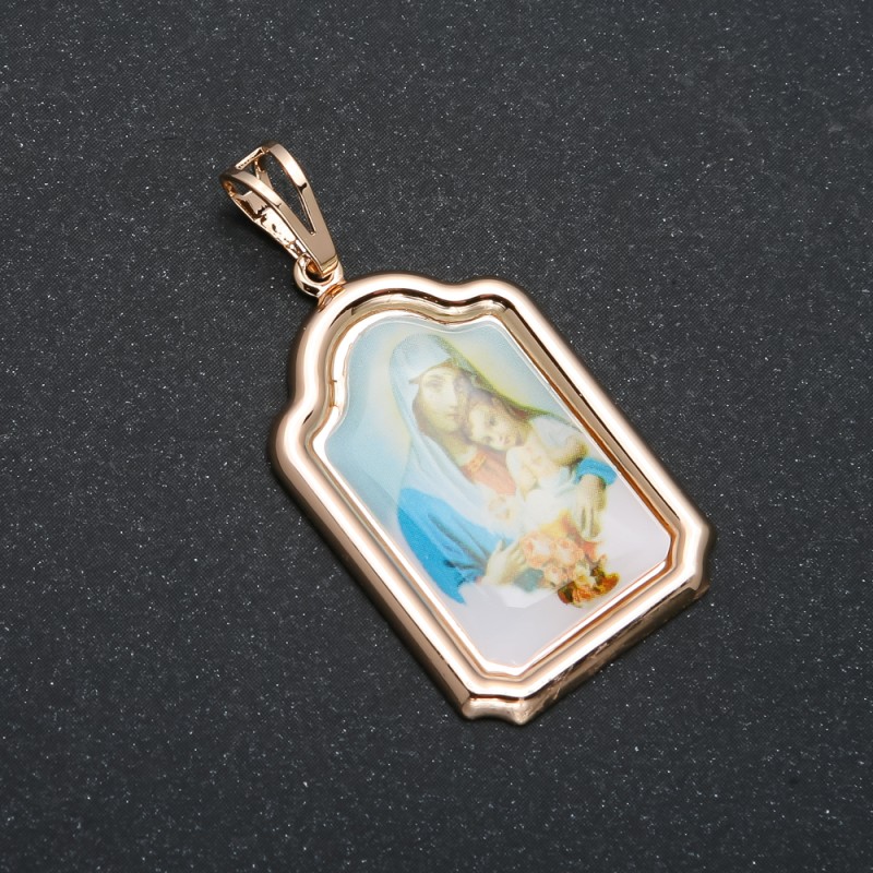 Pendentif Xuping Or plaqué 18K Icône, diamètre 38 × 19 mm +