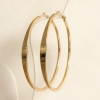 Boucles d’oreilles Xuping en anneaux dorés 18K, épaisseur 2,5–4,5 mm, diamètre 64 mm