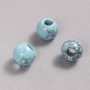 Perle Pandora turquoise 14×12 mm, trou de 5,5 mm