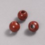 Perle Pandora en jaspe rouge naturel 16×14 mm