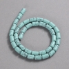 Perles turquoise cylindriques lisses, diamètre 10×6 mm + -, longueur 41 cm +
