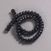 Perles sur fil Aventurine Sable bleu Nuit du Caire (synthétique) Rondelle lisse, diamètre 9 × 7 mm + -, longueur 39 cm +