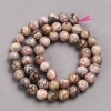 Perles sur fil en pierre naturelle rhodochrosite, perles rondes et lisses, diamètre 8 mm, longueur 38 cm (+/-)